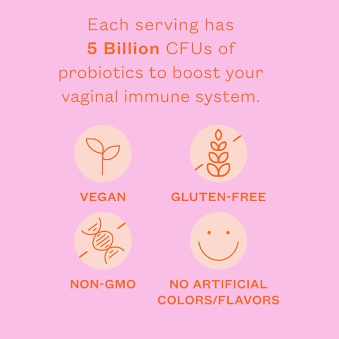 Cheeky Bonsai Balanced Babe Vaginal Probiotic Gummies for Women - Balanced pH, Healthy Odor, and Flora Support - 5 Billion CFUs - Juicy Strawberry Flavor, 60 Count