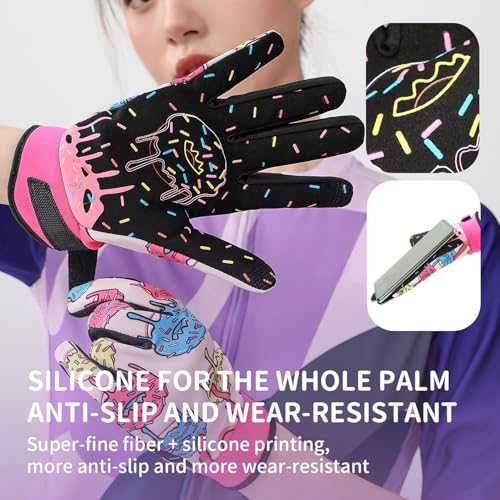 Vilico Full-Finger Cycling Gloves for Men and Women – Adjustable Cycling Gloves for Outdoor Activities, Mountain Biking, w...