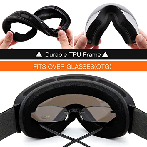 Juli Ski Goggles,Winter Snow Sports Snowboard Goggles with Anti-Fog Lens BNC