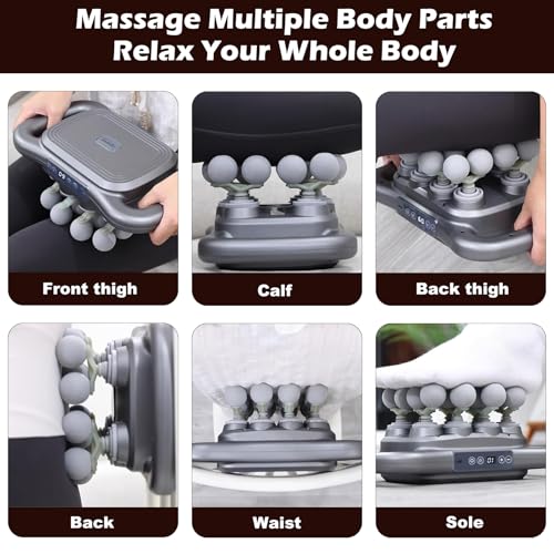 Novotechcal 16-Head Massage Gun Set, Deep Tissue Percussion Massager with 9 Modes and 9 Adjustable Intensities, Quiet Musc...