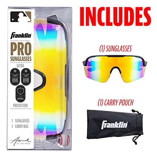 Franklin Sports Baseball + Softball Sunglasses - Men's + Women's Sports Sunglasses - Flip Up Shades + Non Flip Glasses