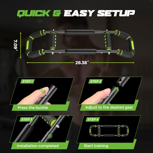 Twister Arm Trainer for Men, Chest Workout Equipment 5-Level Adjustable (40-130lb) with Ergonomic 27° Targets Biceps/Clip/...
