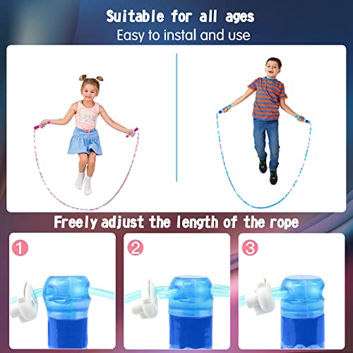 Led Jump Rope for Girls Kids -Glowing Jump Ropes Flashing Colorful Exercise Skipping rope Light Up Luminous Adjustable Ski...