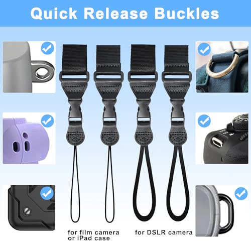TIMISM Shoulder Strap with Pad, 2 Sets of Quick Release Buckles, Adjustable between 39" to 63", Replacement Comfortable Ne...
