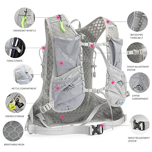 IX INOXTO Running Hydration Vest for Men Women Water Backpack for Running 3L Running Hydration Pack for Trail Running Mara...