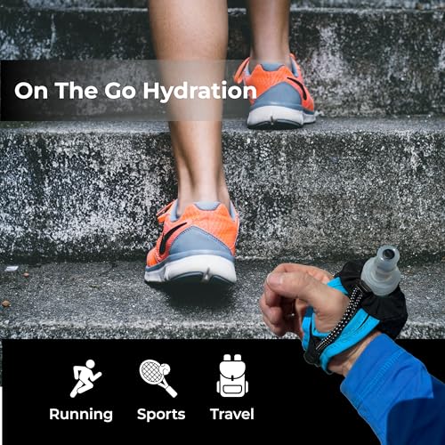 FITLY Soft Flask - Shrink As You Drink Soft Water Bottle for Hydration Pack - Folding Water Bottle Ideal for Running, Hiki...