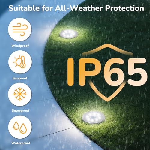INCX Solar Lights for Outside,12 Pack Solar Lights Outdoor Waterproof, Solar Garden Lights Landscape Lighting for Patio Pa...