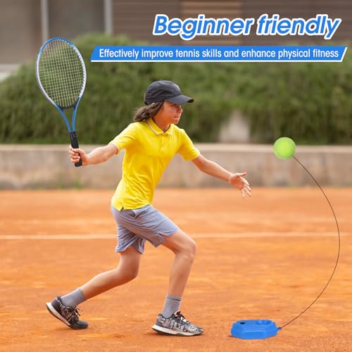 Motionchic 2 Pack Tennis Rackets for Kids 21" Tennis Racquet Set with Tennis Trainer Rebound Balls Tennis Training Equipme...