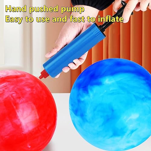 GCQJOQ 2 Pcs Marbleized Bouncy Balls for Kids Large-Sized Ball Inflatable Rubber Playground Sensory Balls for Beach Pets I...