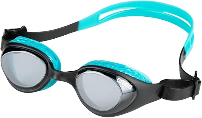 ARENA Unisex Kids Junior Air Mirror Swim Goggles for Swimming Ages 6 to 12 Air Seals Anti-Fog Coated Lens Adjustable Strap