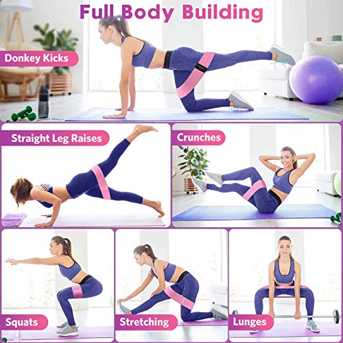 Renoj Resistance Bands for Working Out: 3-Set Professional Exercise Bands for Pilates, Yoga, Home Gym, Booty, Leg Training...