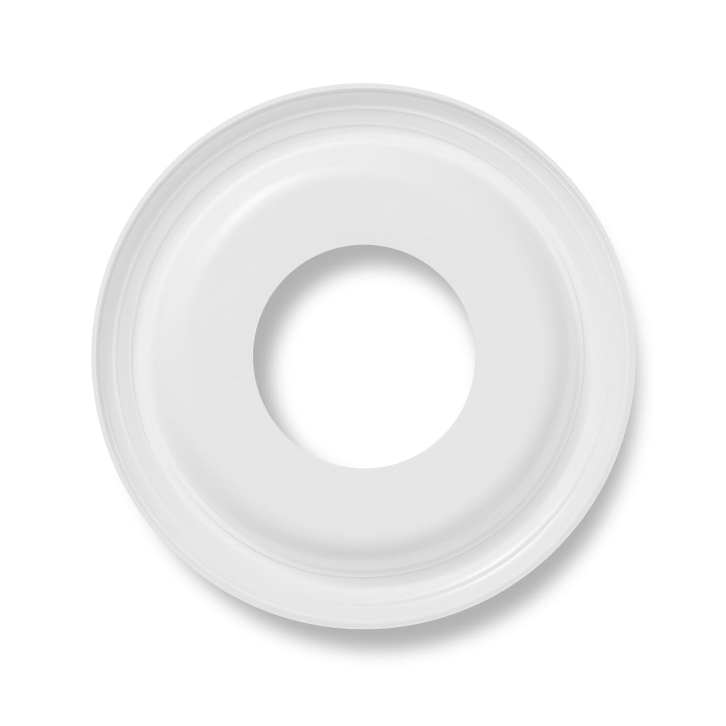 ELFCAB 4 Pack White Molded Nylon Ceiling Medallion for Light Fixtures and Ceiling Fans 10"OD x 4"ID x 1"P (Fits Canopies up to7-1/4")
