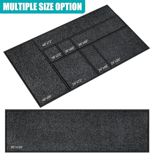 Azadx 2'x4' Indoor Outdoor Door Mat Heavy Duty Front Door Mat Ultra Absorbent Muddy Dirt Resist Welcome Door Mats Non-Slip...