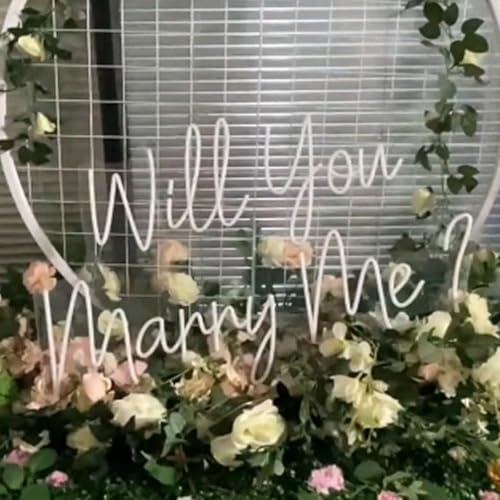 XIMAQIS Will You Marry Me Neon Sign 23inches Custom Wedding Dimmable Neon Light Sign Led Lights signs for Wedding Party De...