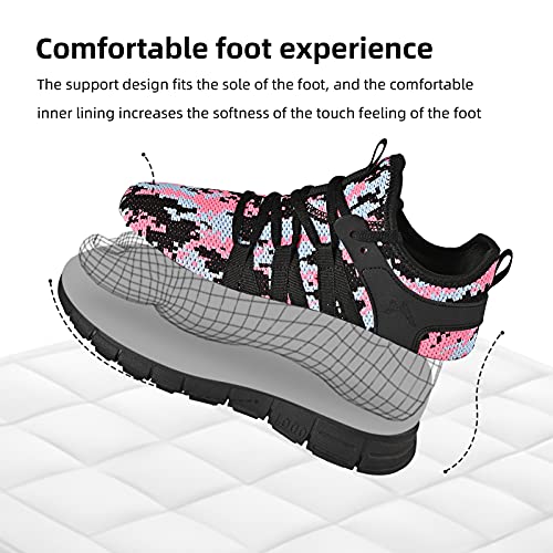 AOE Womens Fashion Walking Running Shoes Ultra Lightweight Breathable Mesh Tennis Shoes Non Slip Athletic Workout Gym Snea...