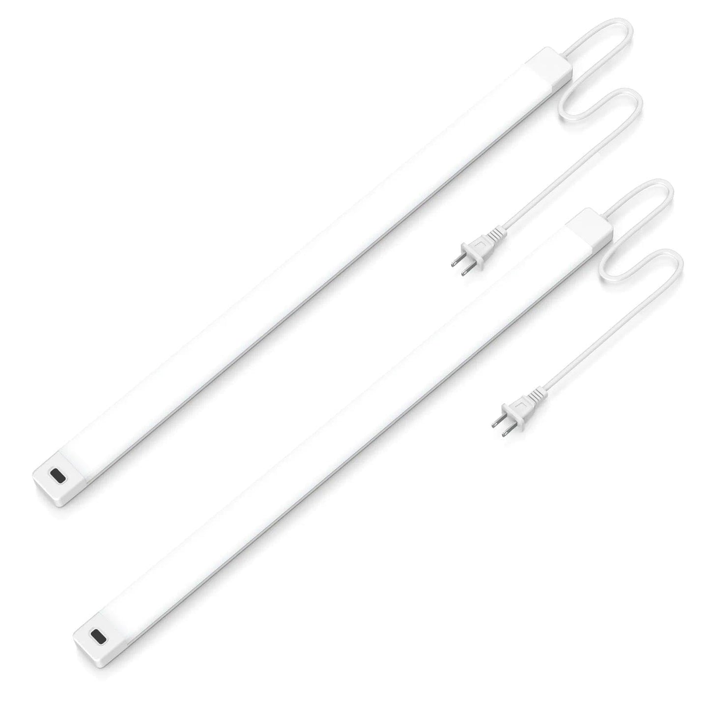 2Pcs 16 Inch Under Cabinet Lights With Hand Wave  Under Counter Lighting 5000K Cold White Dimmable Plug And Play Led Lights For Kitchen Cabinet  Cupboard  Closet  Desk