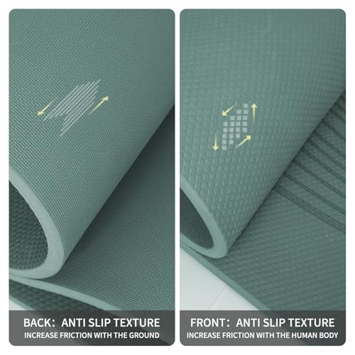 PAIDU Large Yoga Mat-72’x36’x0.4’ Extra Width ＆ Thick,Comfortable,Non-Slip Exercise Mat-Works Great on All Floor for Stret...