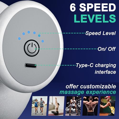 DEITY 4 Heads Handheld Massage Gun Deep Tissue, Electric Body Massager, Percussion Muscle Massager for Easing Shoulder and...