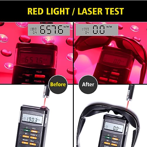 ULTREMA Red Light Therapy Glasses, Eyes Protection for Tanning Goggles, IPL Laser Safety Glasses 200-2000nm, Eye Protectio...