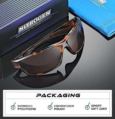 Nitrogen Polarized Wrap Around Sport Sunglasses for Men Women UV400 Driving Fishing Running Sun Glasses