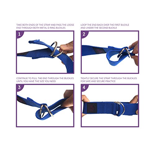 Clever Yoga - 8 ft Yoga Strap for Exercise & Physical Therapy, Leg Stretching Strap Yoga Accessories & Stretching Equipmen...