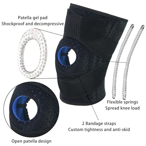 Luwint Kids Youth Neoprene Knee Brace, Open Patella Stabilizer with Adjustable Straps Knee Pads Support for Arthritis, AC...
