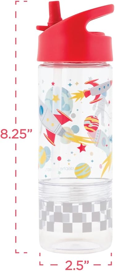Stephen Joseph, Kids Sip and Snack Water Bottle, 12 oz Tritan BPA Free, Drink and Snack Water Bottle for Girls & Boys, Back to School Water Bottle, Construction