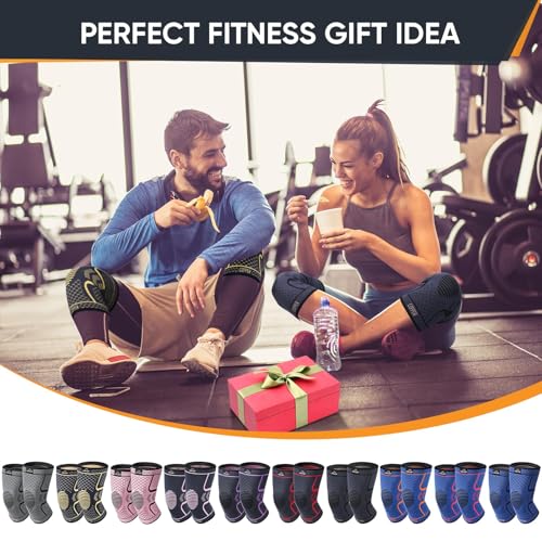 APEXUP Compression Knee Brace for Women, Copper Compression Sleeve for Knee Support, Arthritis Pain Relief, Meniscus Tear,...