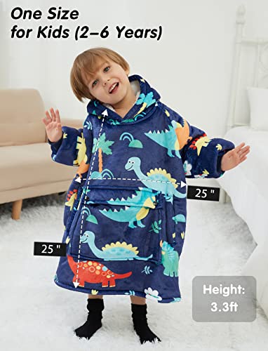 Wearable Blanket Hoodie Oversized Sherpa Blanket Sweatshirt Flannel Sweater Blanket with Large Pocket