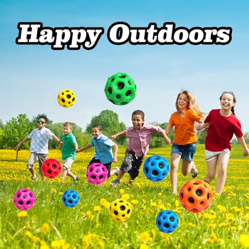 ZHEBAG Bouncy Ball, Colorful Big Super Bouncy Astro Balls, Extreme High Bouncing Balls for Kids,Fun Kids Lightweight Foam ...