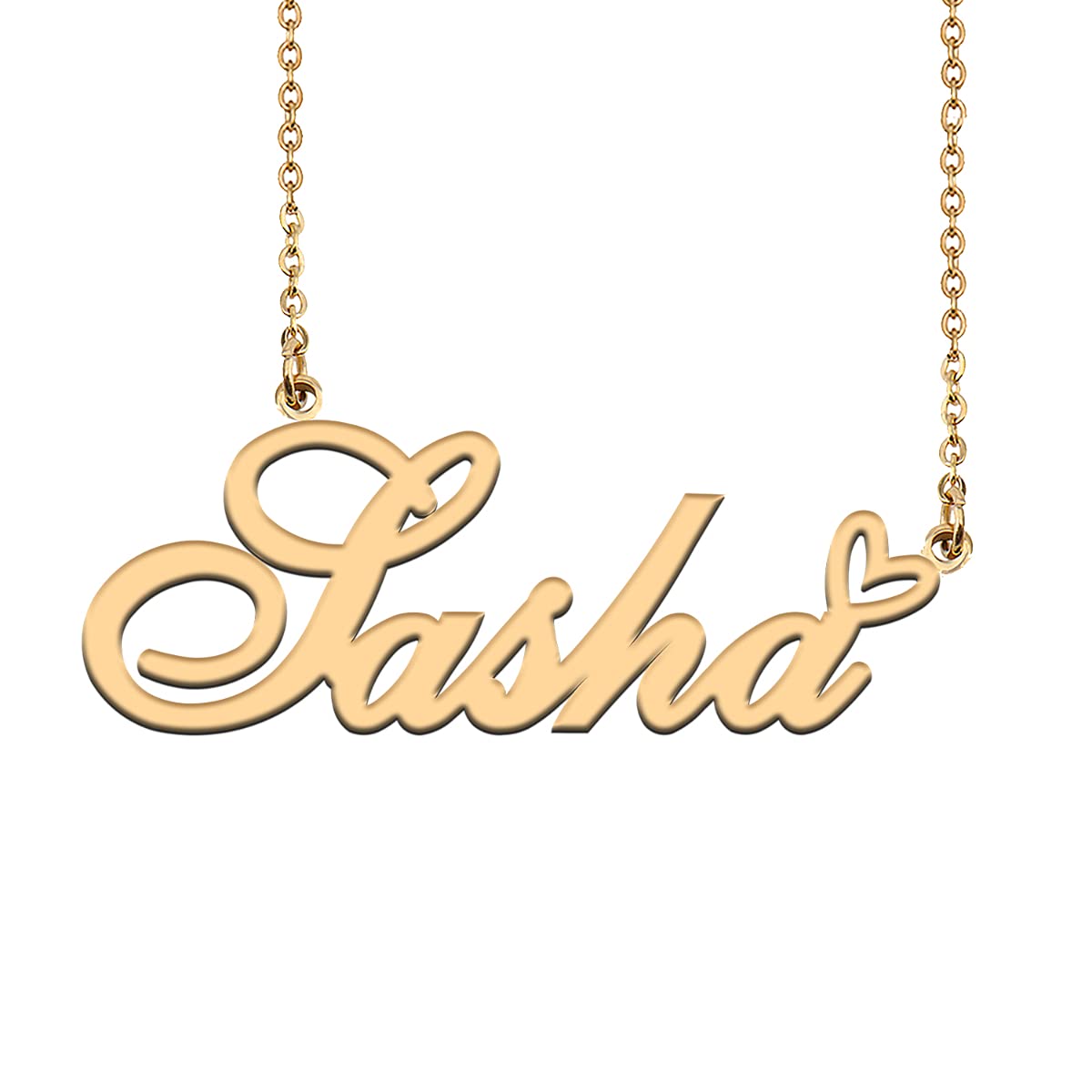 HUAN XUN Custom Gold Plated Sasha Necklace Personalized Name Necklace for Women Choker Jewelry Gift