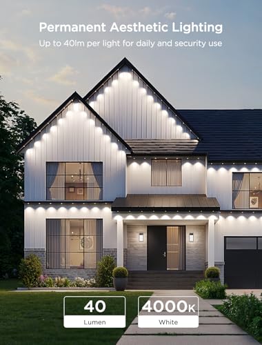 Govee Permanent Outdoor Lights 2, 100ft RGBIC Outdoor Lights with 72 LED Lights, IP67 Waterproof, 100 Scene Modes with 40l...