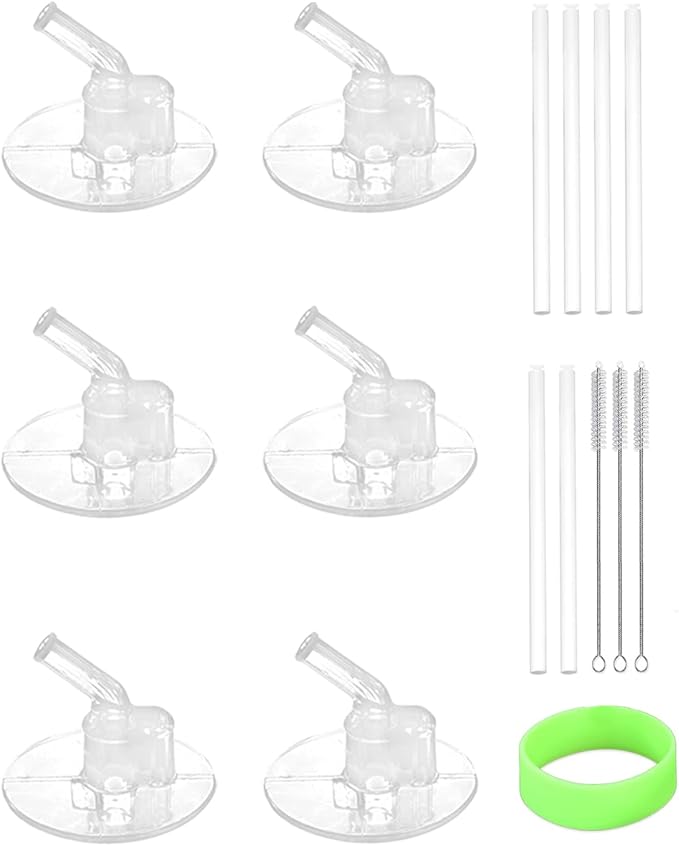 Greant 6 PCS Replacement Straws compatible with Thermos 12oz (Model F401 & F410), Replacement Part compatible with Thermos 12 oz Bottles
