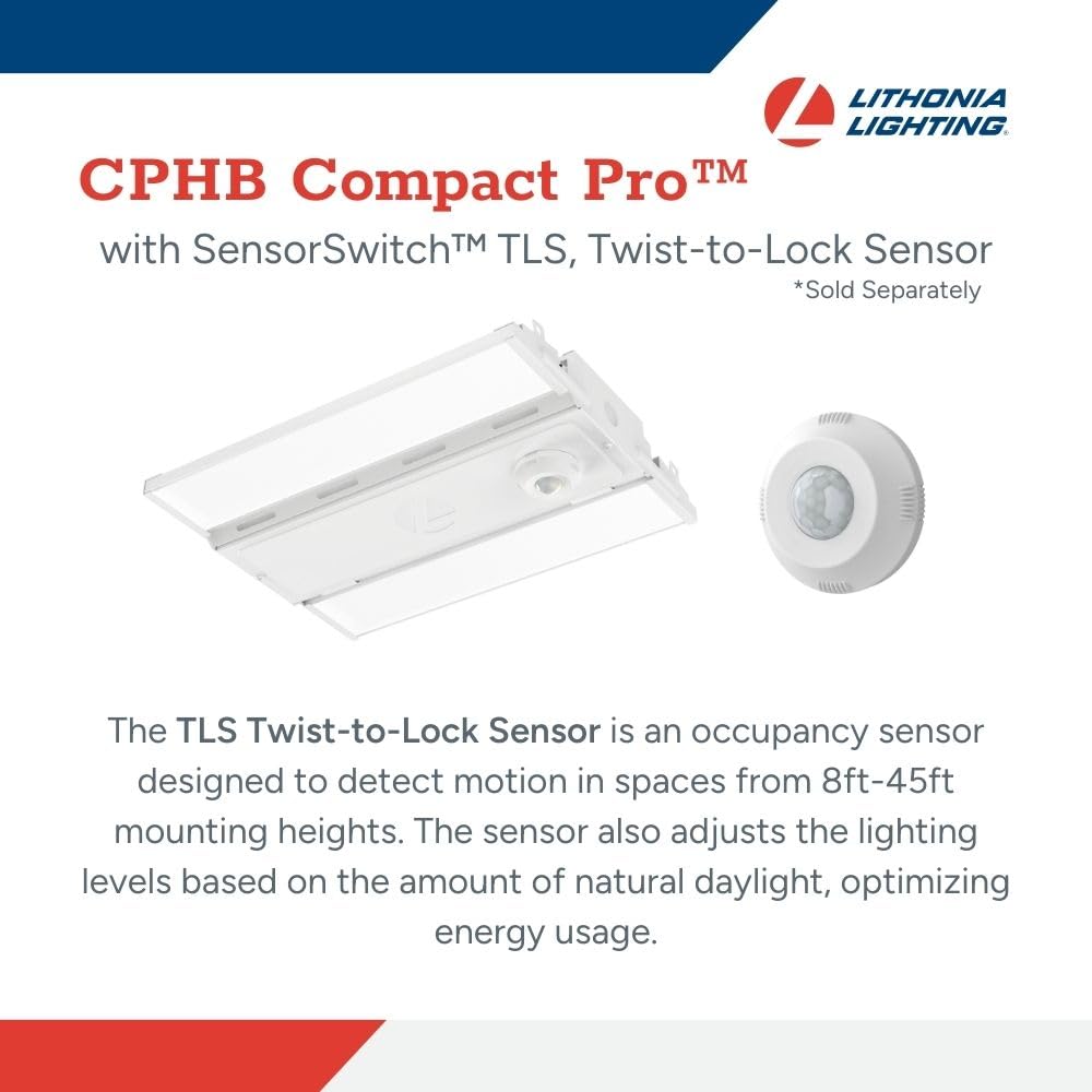 Lithonia Lighting Compact Pro Led High Bay Light  Ceiling Lighting Fixture  Adjustable 12000/15000/18000 Lumens  Selectable 4000K/5000K  Mvolt 120-277V (Cphb Alo13 Mvolt Sww9 80Cri Dwh)