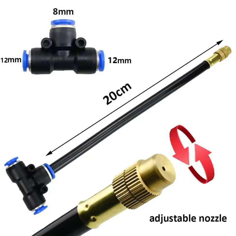 Drip Irrigation Kit Automatic Watering System for Potted Plants, 360 Degree Adjustable Copper Micro Sprinklers, Quick Connect Tubing Fittings for Garden, Lawn, Patio, Balcony(20 Nozzles)