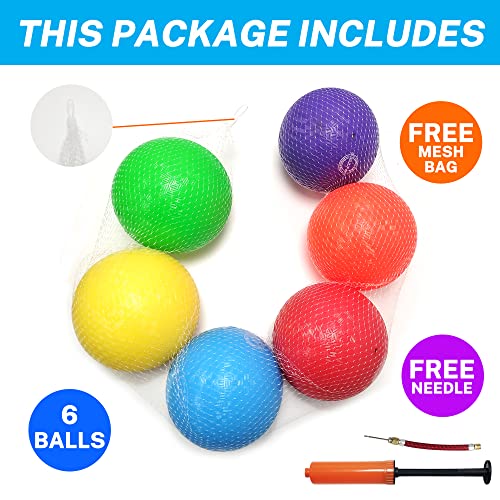 BallFUN Dodgeballs Playground Balls, Dodge Ball Set for Kids & Adults, Bouncing Kickballs Handball for Outdoor & Indoor Ga...