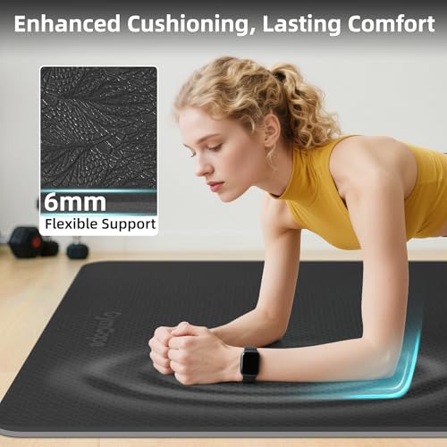 Extra Large Yoga Mat – 72"x48" or 78"x57", 1/4"–1/2" Thick Mat for Women & Men, TPE Non-Slip Pilates Mat for Home Gym, Yog...