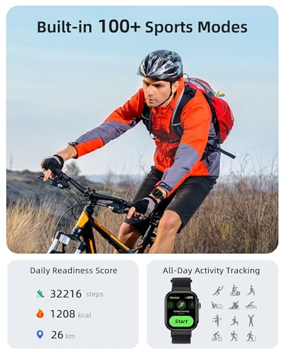 Parsonver Built-in GPS Smart Watch for Men Women with Bluetooth Calling, GPS Fitness Activity Tracker 100+ Sport Modes, He...