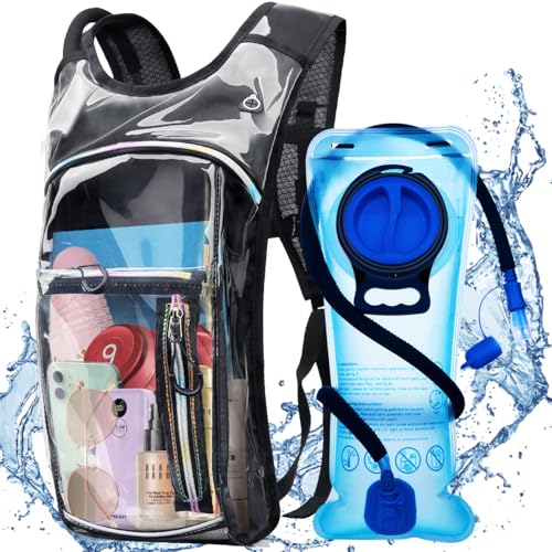 Hydration Backpack, Water Backpack with 2L Hydration Bladder, Rave Backpack Hydration Pack, Festival Essential for Raves, ...