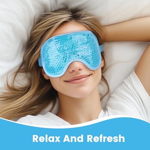 NEWGO Cooling Eye Mask for Puffy Eyes, Cold Eye Mask Eye Ice Pack for After Eyes Surgery, Tension Stress Relief, Itchy Eye...