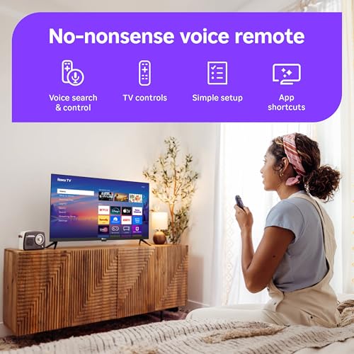 Roku Smart TV 2025 – 24-Inch Select Series, 720p HD TV – Roku TV with Voice Remote – Flat Screen LED Television with Wi-Fi...