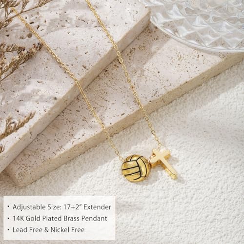 AULSIEY Softball Soccer Volleyball Necklace for Girls Teen Women, Sports Accessories Christmas Birthday Jewelry for Lovers