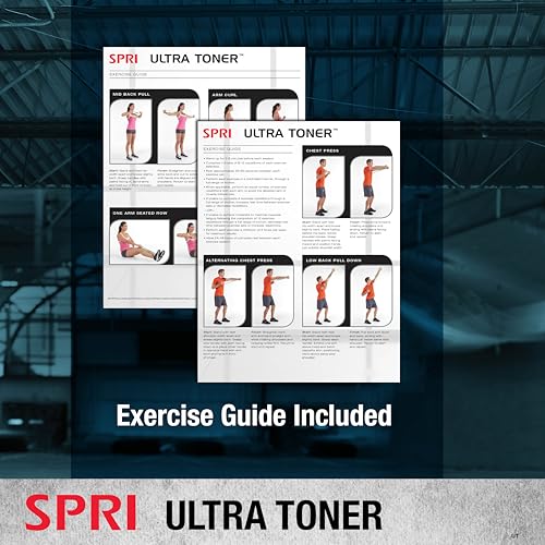 SPRI Ultra Toner Figure 8 Resistance Band with Padded Handles Great for Stretch, Exercise, Fitness Training, Yoga, Resista...