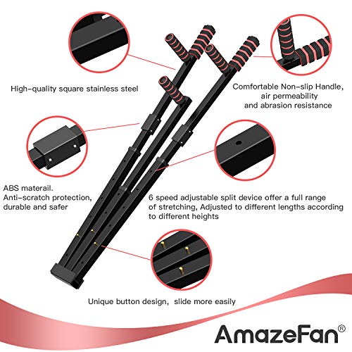 AmazeFan Leg Stretcher, 3 Bar Leg Split Stretching Machine, Flexibility Stretching Equipment for Ballet, Yoga, Dance, Mart...