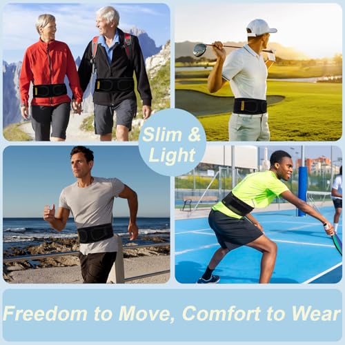Thin & Lightweight Back Brace for Lower Back Pain Relief – Slim, Breathable Back Support Brace for Sciatica, Herniated Dis...