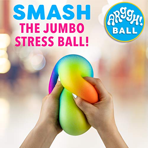 Power Your Fun Arggh Rainbow Giant Stress Balls for Adults - 3.75 Inch Large Stress Balls for Kids Squishy Toys Ball Stres...