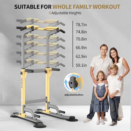 Z ZHICHI Pull Up Dip Station For Home Gym Strength Training Fitness Workout Station Chin-Ups Push-Ups Pull-Ups Dip-Ups 330...