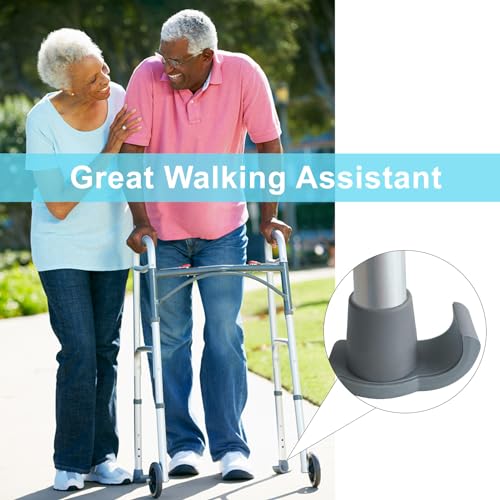 Dotday 4 Pack Walker Skis Glides for Folding Walkers, Essentials Universal Walker Accessories for Seniors, Mobility Aid Ac...