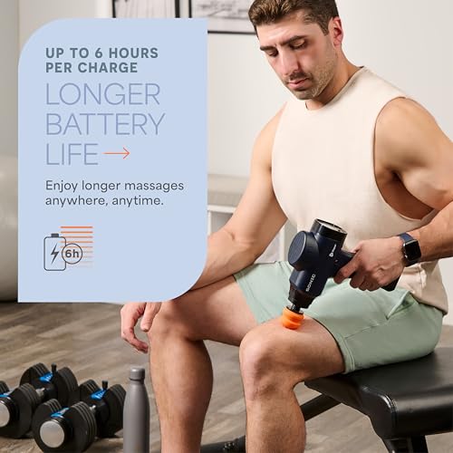 LifePro Sonic Massage Gun Deep Tissue – Quiet Handheld Percussion Massager for Athletes, Pain Relief & Recovery – 8 Heads,...