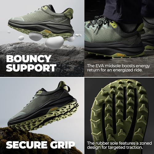 NORTIV 8 Men's Wide Toe Box Trail Running Shoes Cushion Walking Barefoot Tennis Workout Gym Cross Training Shoe Fashion Sn...